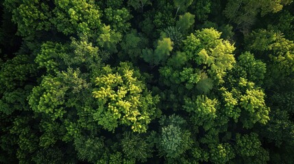 Aerial View of Lush Forest Canopy