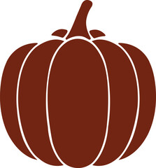Pumpkin clip art design on plain white transparent isolated background for card, shirt, hoodie, sweatshirt, apparel, tag, mug, icon, poster or badge