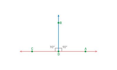 The segment AC is perpendicular to the segment BD in geometry.