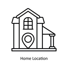 Home Location solid icon style illustration. EPS 10 File
