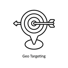 Geo Targeting solid icon style illustration. EPS 10 File