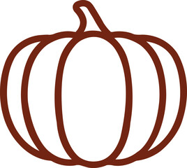 Pumpkin clip art design on plain white transparent isolated background for card, shirt, hoodie, sweatshirt, apparel, tag, mug, icon, poster or badge