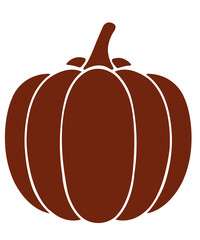 Pumpkin clip art design on plain white transparent isolated background for card, shirt, hoodie, sweatshirt, apparel, tag, mug, icon, poster or badge