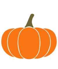 Pumpkin clip art design on plain white transparent isolated background for card, shirt, hoodie, sweatshirt, apparel, tag, mug, icon, poster or badge