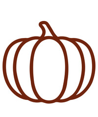 Pumpkin clip art design on plain white transparent isolated background for card, shirt, hoodie, sweatshirt, apparel, tag, mug, icon, poster or badge