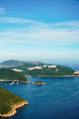 Fototapeta premium The beautiful scenery of the beautiful island and deep blue ocean in Hong Kong