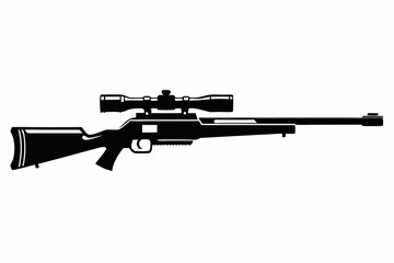 Hunting gun silhouette vector illustration