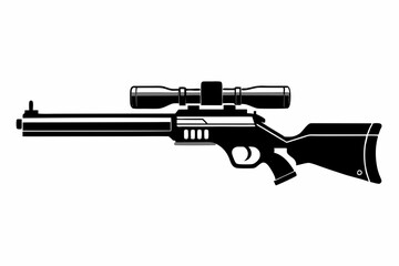 Hunting gun silhouette vector illustration