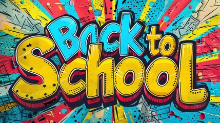 Back to school lettering poster