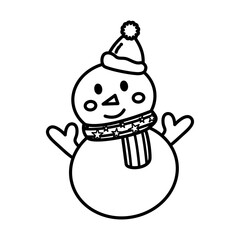 Cute Christmas Snowman Pattern Vector background 