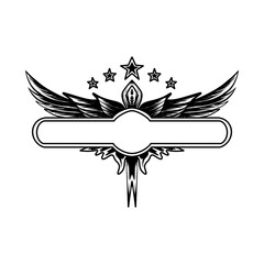 Shield Ornament With Wings And Star Emblem
