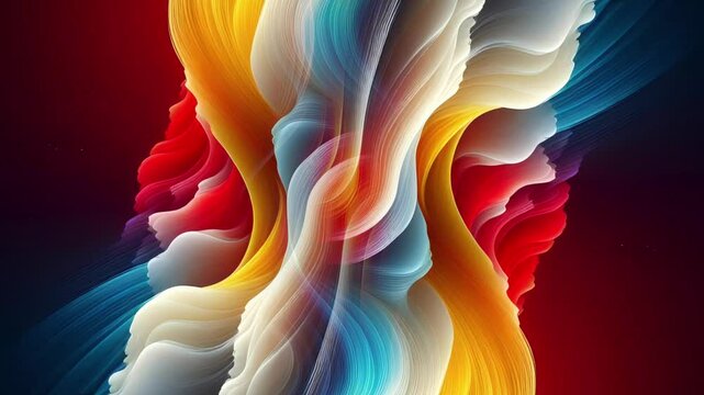 Colorful waves and fractal patternsA vibrant, abstract swirl of colors and patterns creating a dynamic and dreamy background with a rainbow-like spectrum