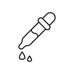 color drop line icon with white background vector stock illustration