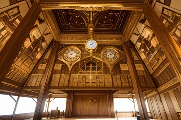 Obraz premium Joglo is a typical Javanese building or house style with a roof that resembles a trapezoid, pyramid, with a wide front porch and a central room without partitions (usually used as a living room)