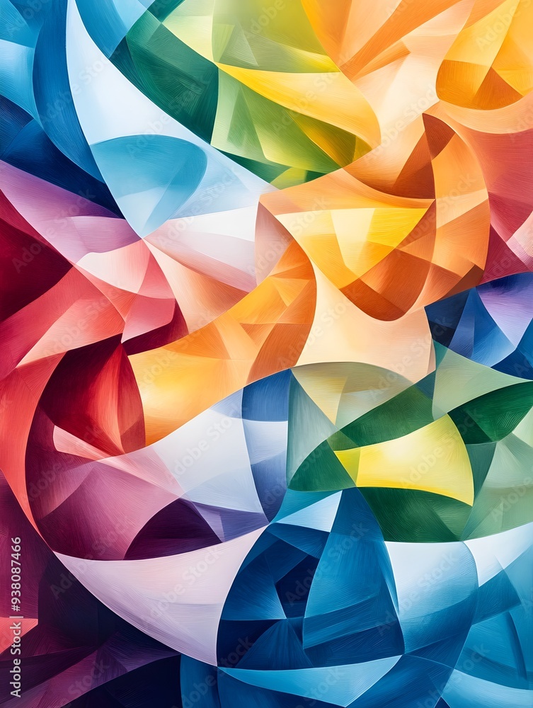 Poster abstract colorful geometric pattern.