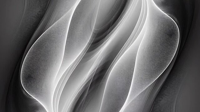 Smooth silver texture with flowing lines and soft waves, creating an abstract and elegant background