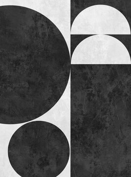 A series of modern, stylish printable posters. Abstraction in Boho style