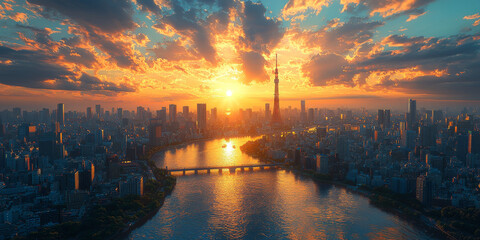 Naklejka premium 東京風景