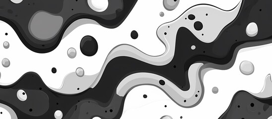 a beautiful abstract melt of black and white liquid