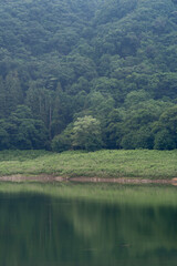 薗原湖の湖畔