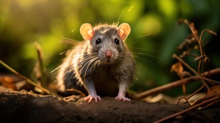 Close-Up of a Wild Rat