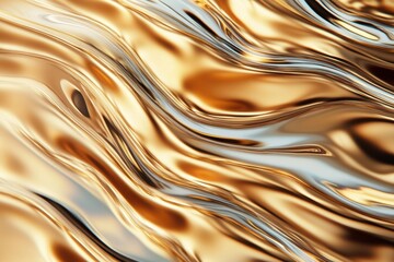 Obraz premium Golden liquid texture abstract background
