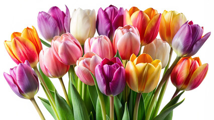 Fototapeta premium tulips isolated on white