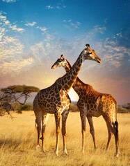 Obraz premium Giraffe in the Wild - Safari with Giraffes