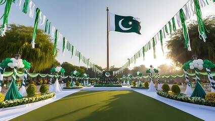 The flag’s vibrant colors contrast against the backdrop of a breathtaking natural landscape. Behind him, The pitcher’s face is a mix of determination and serenity, his stance strong and resolute.