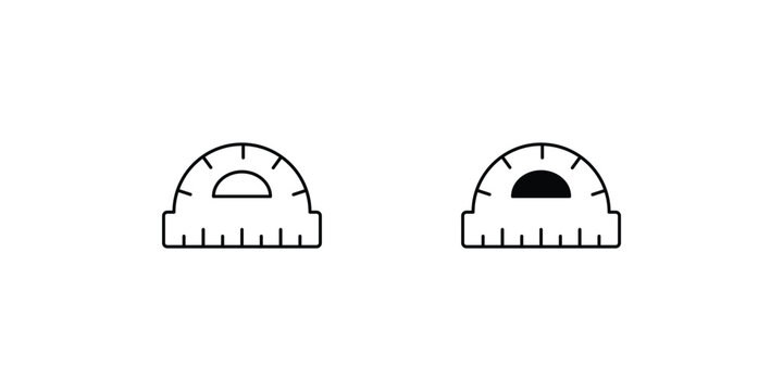 protactor set icon with white background vector stock illustration
