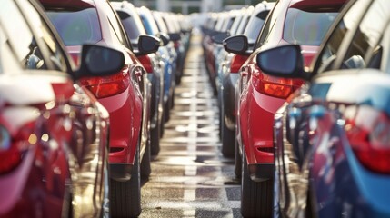 Obraz premium Row of Cars