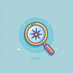 illustration of an explore icon