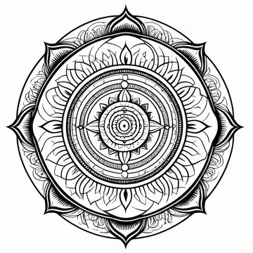 recommend clip art: AI-generated mandala depicting psychic waves originating from the center