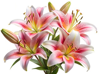 lily isolated on white