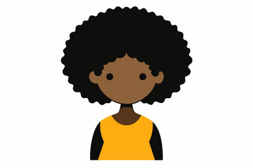 Afro Girl Silhouette Vector Design,girl, female, design, silhouette, african, vector, 