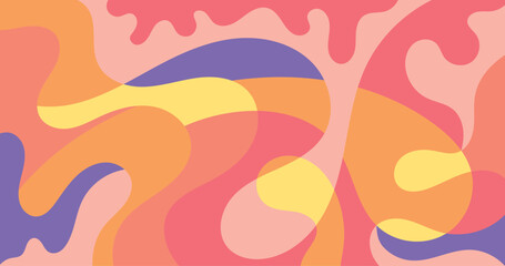 Abstract fluid shapes in warm pastel tones create a seamless, organic pattern. Perfect for backgrounds, web design, packaging, and modern art projects requiring a soft, flowing aesthetic