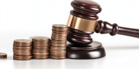 Financial Loss Documentation: Gavel and Coin Stacks