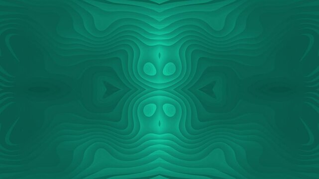 Abstract green pattern featuring two ovals and undulating lines. Suitable for backgrounds, textiles, stationery, and modern design projects.
