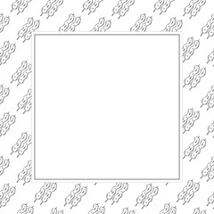 food and beverage frame in doodle style frame background