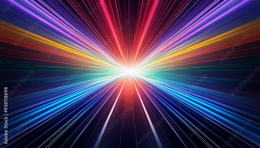 Poster a colorful geometric background with line,multicolored abstract background with vanishing poin,abstr