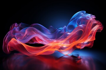 Obraz premium Abstract Glowing Waves: Dynamic Digital Art