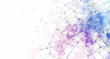 Abstract network design with interconnected nodes on a soft gradient background