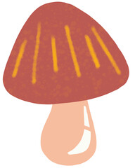 illustration of a mushroom in a hat