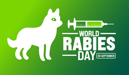 World Rabies day background or banner design template. Holiday concept. Template for background, banner, card, poster, placard, design template with unique shapes with standard color.
