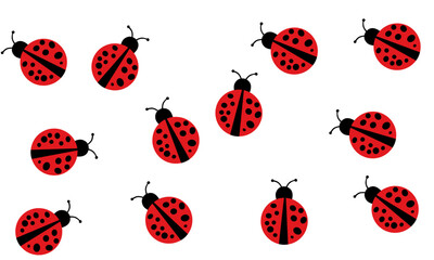 seamless pattern with ladybug