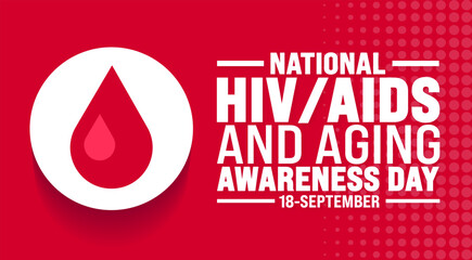 HIV AIDS and aging awareness day background or banner design template. Holiday concept. Template for background, banner, card, poster, placard, design template with unique shapes with standard color.