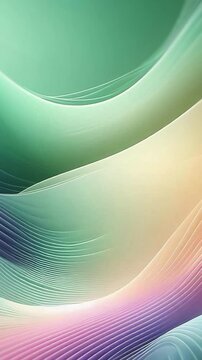 Abstract blue and green vector waves pattern for futuristic digital decoration 4k vertical