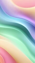 Colorful abstract background with soft flowing waves in pink and blue 4k vertical