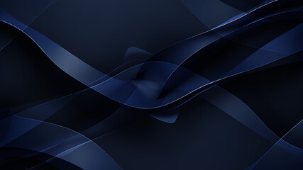 Abstract 3d darker blue rendering of a modern curve background. Minimalistic design for poster, cover, branding, banner, 