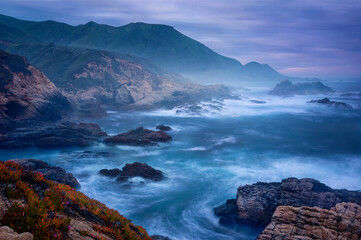 Misty Sunset in California